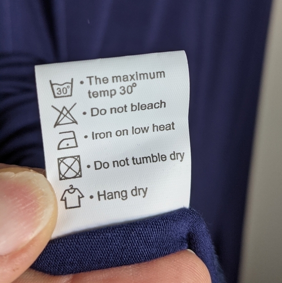 NWT levaca navy asymmetrical tee shirt dress S - Picture 7 of 12